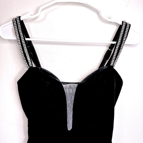 AKIRA Black Bodysuit with Silver Straps - Picture 2 of 16